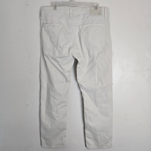 AG Adriano Goldschmied The Graduate Pants 36X30 (TAG 36X34) Off White Tailored - Picture 3 of 10